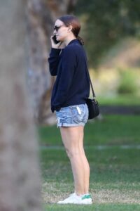 Natalie Portman in a Black Sweatshirt