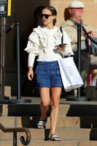 Natalie Portman in a White Blouse