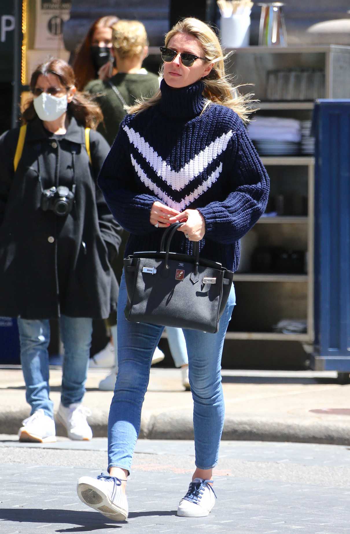 Nicky Hilton in a Blue Sweater