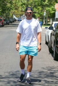 Patrick Schwarzenegger in a White Tee