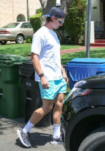 Patrick Schwarzenegger in a White Tee