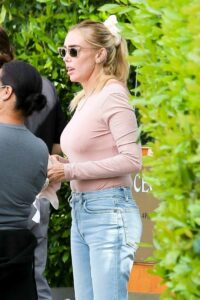 Petra Ecclestone in a Pink Long Sleeves T-Shirt