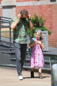 Ryan Reynolds in a Green Plaid Shirt Was Spotted Out with His Daughter in Tribeca, New York 05/12/2021