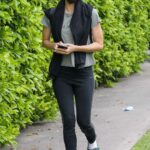 Sofia Boutella in a Black Protective Mask Arrives for a Pilates Class in Los Angeles 05/07/2021