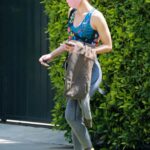 Sofia Boutella in a Blue Sports Bra Leaves a Private Pilates Class in West Hollywood 05/14/2021