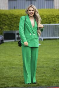 Tallia Storm in a Green Suit