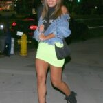 Anitta in a Neon Green Mini Skirt Leaves The Nice Guy in Los Angeles 05/31/2021