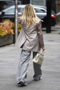 Ashley Roberts in a Grey Suit