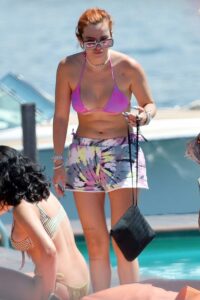 Bella Thorne in a Lilac Bikini