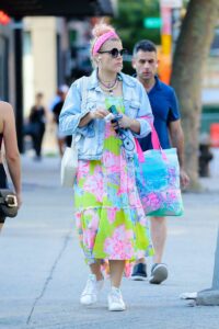 Busy Philipps in a Colorful Dress