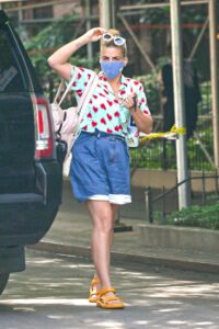 Busy Philipps in a Heart Print Shirt