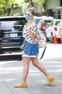 Busy Philipps in a Heart Print Shirt