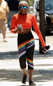 Cynthia Erivo in an Orange Top