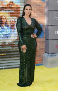 Dascha Polanco in a Green Dress