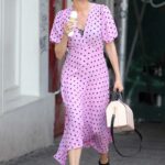 Diane Kruger in a Lilac Polka Dot Dress Was Seen Out in New York 06/21/2021