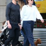 Emily DiDonato in a White Sweatshirt Was Seen Out with Her Husband Kyle Peterson in Tribeca, New York 05/31/2021