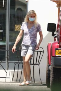 Gwyneth Paltrow in a Grey Shorts