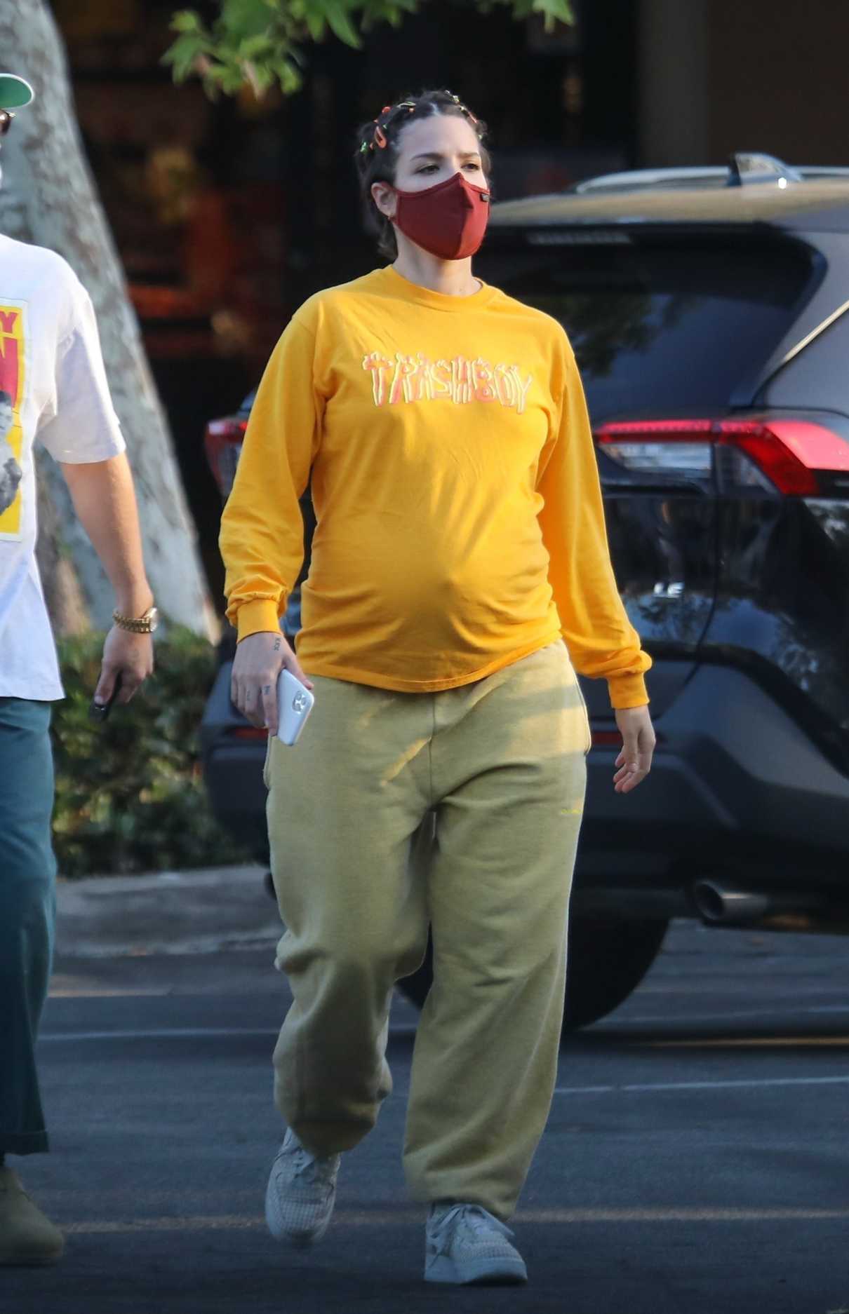 Halsey in a Yellow Sweatshirt
