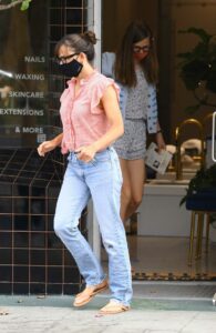 Jennifer Garner in a Red Blouse