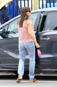 Jennifer Garner in a Red Blouse