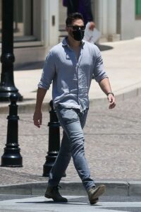 Joe Manganiello in a Black Protective Mask