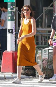 Katie Holmes in Orange Dress