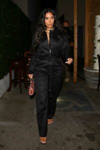 Kim Kardashian in a Black Jumpsuit