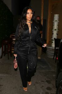 Kim Kardashian in a Black Jumpsuit