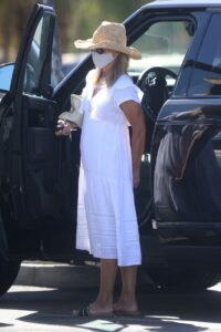 Lori Loughlin in a White Dress