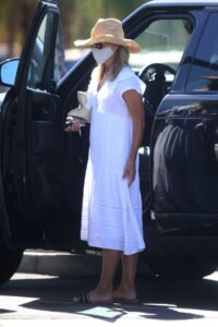 Lori Loughlin in a White Dress