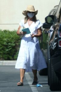 Lori Loughlin in a White Dress