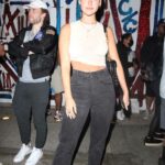 Natalie Joy in a Beige Top Leaves Craig’s in West Hollywood 05/31/2021