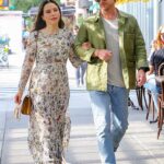 Sophia Bush in a Floral Print Dress Was Seen Out with Grant Hughes n New York 06/18/2021