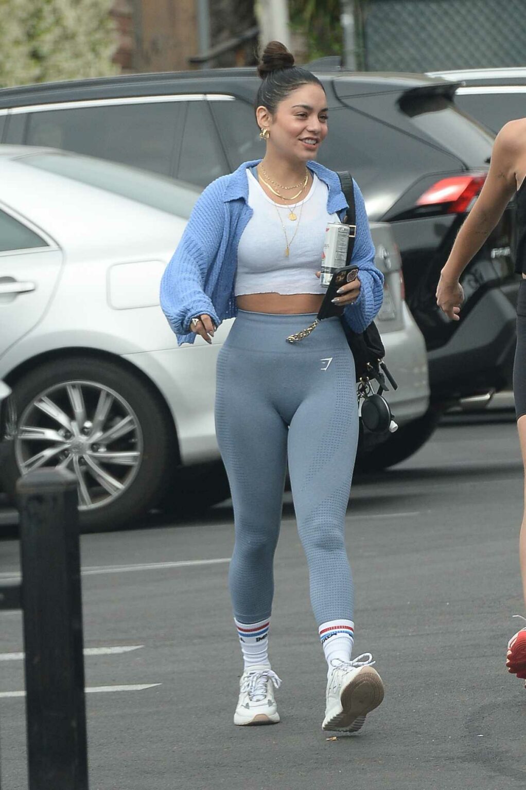 Vanessa Hudgens in a Grey Leggings Heads to a Gym in Los Angeles 06/02 ...