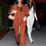 Winnie Harlow in a Baggy Brown Ensemble Leaves Zack Bia’s Birthday Bash at Delilah in West Hollywood 06/09/2021