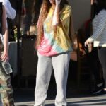 Winnie Harlow in a Grey Sweatpants Leaves a Lunch Date at Il Pastaio in Beverly Hills 06/25/2021