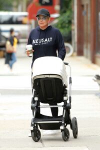 Yolanda Hadid in a Black Cap