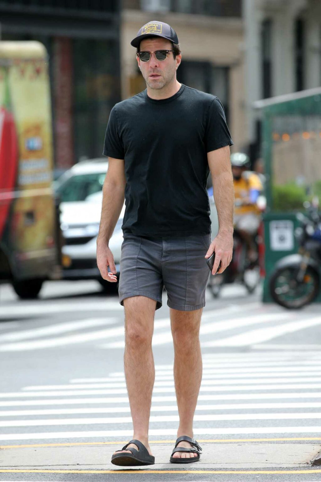 Zachary Quinto in a Black Tee Was Seen Out in New York 06/22/2021 ...