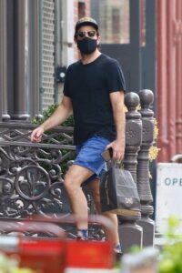 Zachary Quinto in a Black Tee
