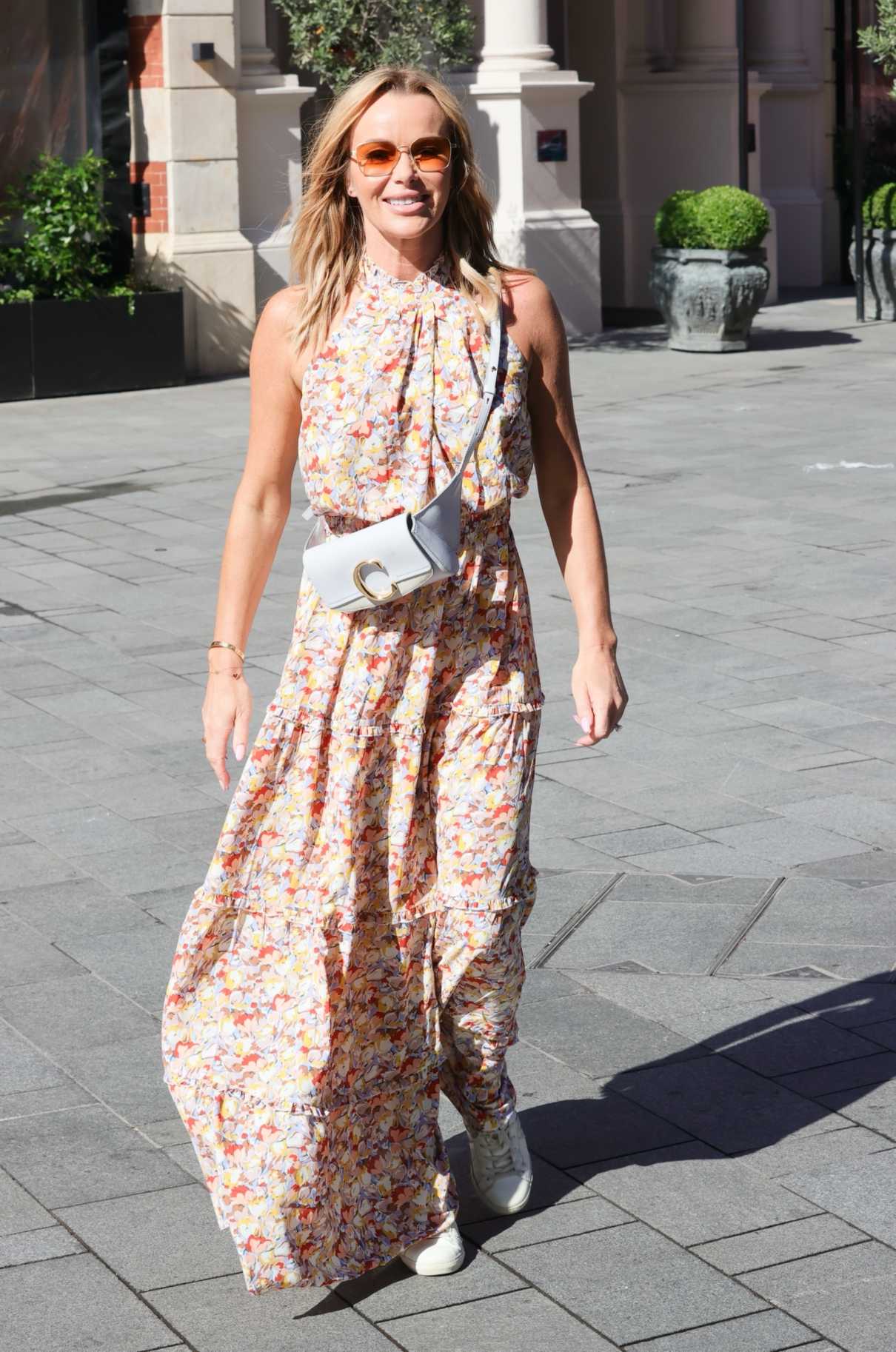 Amanda Holden in a Floral Maxi Dress