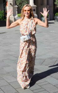 Amanda Holden in a Floral Maxi Dress