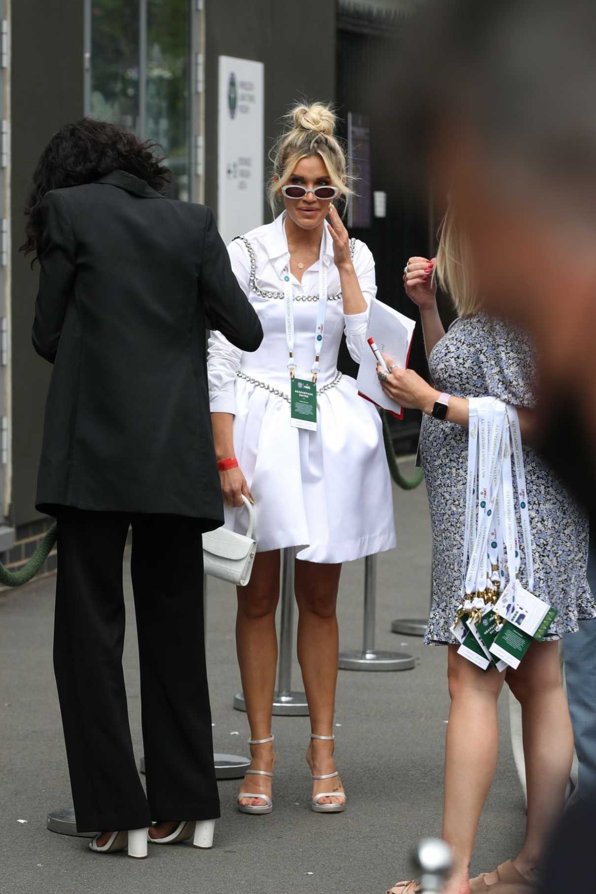 Ashley Roberts in a White Dress