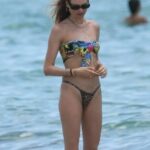 Behati Prinsloo in Bikini on the Beach in Miami 07/02/2021