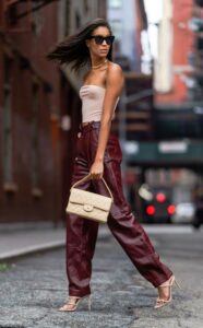 Chantal Monaghan in a Beige Top