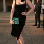 Daisy Lowe in a Black Dress Attends the Bulgari Serpenti Metamorphosis Party at The Serpentine Gallery in London 07/22/2021