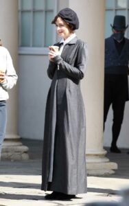 Dakota Johnson in a Grey Dress