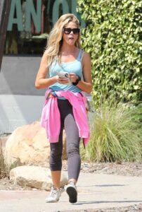 Denise Richards in a Blue Tank Top