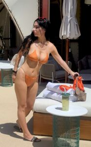 Iva Kovacevic in an Orange Bikini