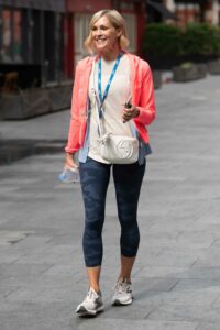 Jenni Falconer in a Pink Jacket