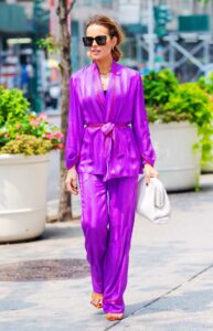 Kate Beckinsale in a Purple Suit